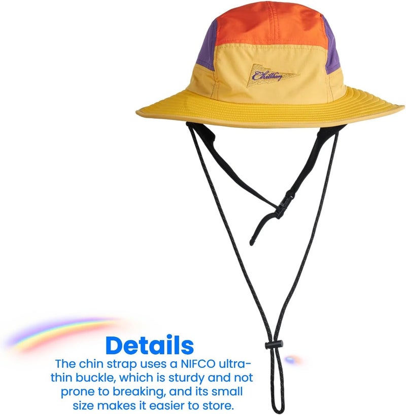 YWYLL Color-Blocked Fisherman Style Sun Hat for Outdoor Camping, Surfing & Vacations - Wide Brim, UV Protective, Anti-Slip - Image 5